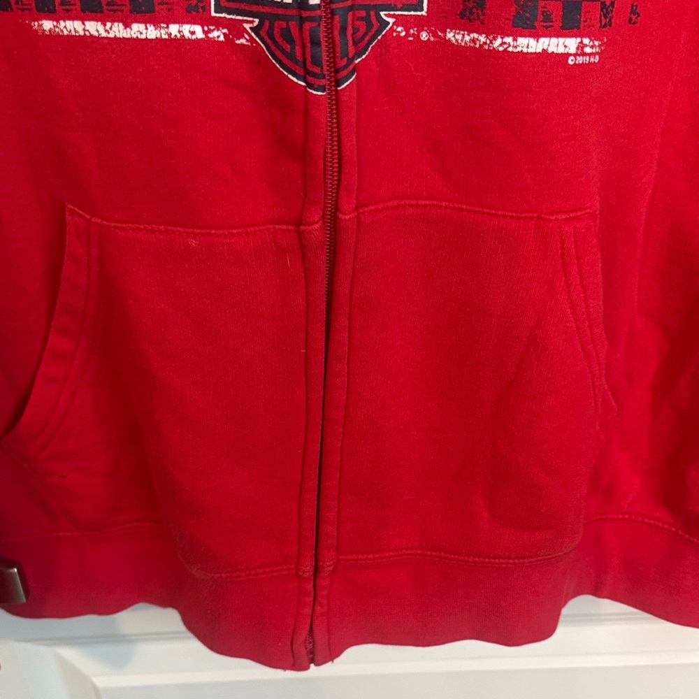 Harley-Davidson Red Hoodie Jacket - Picture 4 of 6